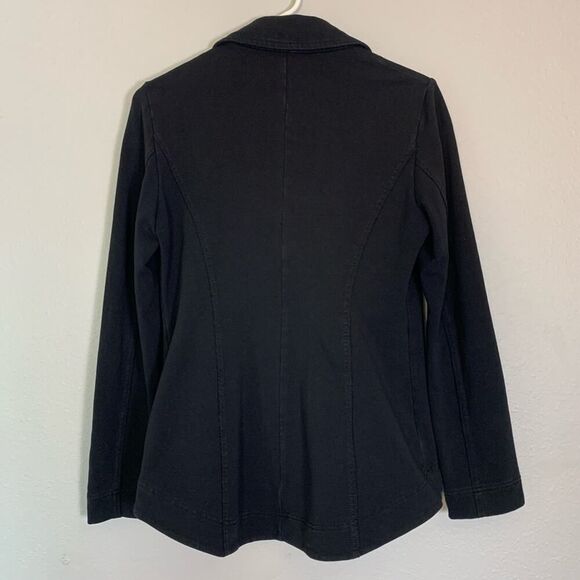 Eileen Fisher Women's Black Stretch Knit Double-Breasted Blazer Jacket Size XS - Picture 10 of 12